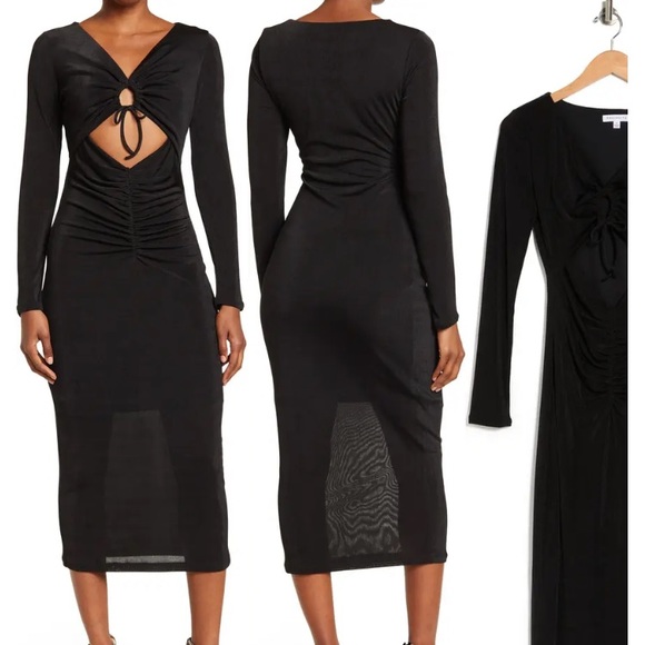 Long Sleeve Cut Out Dress - Picture 1 of 2